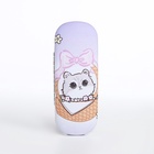 Футляр для очков на хлопушке, длина 16 см, сиреневый - Фото 2