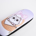 Футляр для очков на хлопушке, длина 16 см, сиреневый - Фото 4