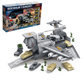 Парковка «Военный самолёт», 4 машинки, подвижные элементы, уценка 10292543