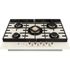 Варочная поверхность HIBERG VM 7155 Y, газовая, 5 конфорок, сенсорный таймер, бежевая - Фото 4