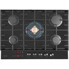 Варочная поверхность HIBERG VM 7155 B, газовая, 5 конфорок, сенсорный таймер, чёрная - Фото 1