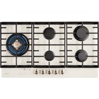 Варочная поверхность HIBERG VM 9155 Y, газовая, 5 конфорок, сенсорный таймер, бежевая - Фото 1