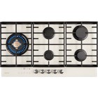 Варочная поверхность HIBERG VM 9155 Y, газовая, 5 конфорок, сенсорный таймер, бежевая - Фото 2