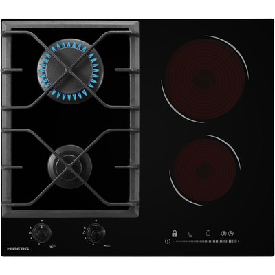 Варочная поверхность HIBERG VM 6020 B, комбинированная, 4  конфорки, чёрная