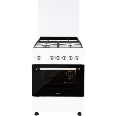 Плита NORDFROST GG 6064 W, газовая, 4 конфорки, 63 л, газовая духовка, белая