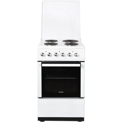 Плита NORDFROST EE 5051 W, электрическая, 4 конфорки, 52 л, электрическая духовка, белая