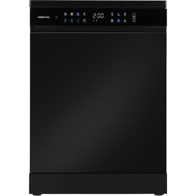 Посудомоечная машина HIBERG F68 1530 LB, класс А+++, 15 комплектов, 8 режимов, чёрная
