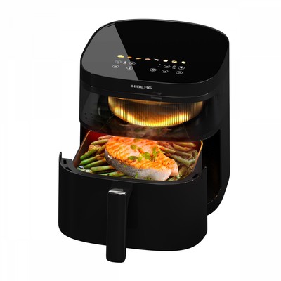 Аэрогриль HIBERG MGG 600 B, 2200 Вт, 80-200°C, 5.8 л, чёрный