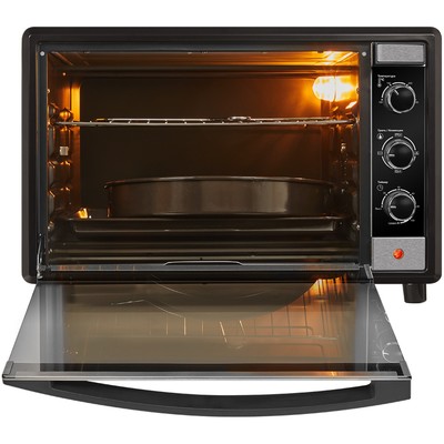 Мини-печь NORDFROST RC 450 ZB pizza, 2000 Вт, 45 л, 100-250°С, гриль, конвекция, чёрная