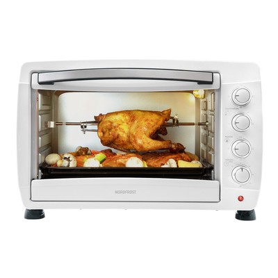 Мини-печь NORDFROST RC 450 W, 2000 Вт, 45 л, 100-250°С, гриль, конвекция, белая