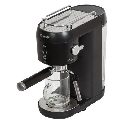 Кофемашина Pioneer CM109P, рожковая, 1400 Вт, 1 л, чёрная