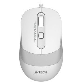 Мышь A4Tech Fstyler FM10S белый/серый оптическая (1600dpi) silent USB (3but)