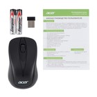 Мышь Acer OMR131 черный оптическая (1000dpi) беспроводная USB для ноутбука (2but) - Фото 7