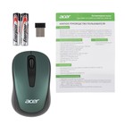 Мышь Acer OMR135 зеленый оптическая (1000dpi) беспроводная USB для ноутбука (2but) - Фото 7