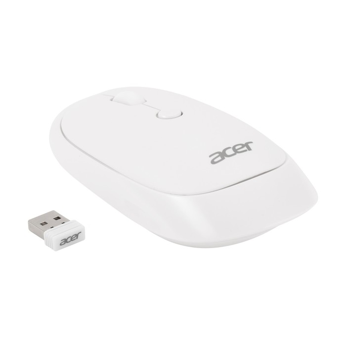 Мышь Acer OMR138 белый оптическая (1600dpi) беспроводная USB (3but) - фото 51512348