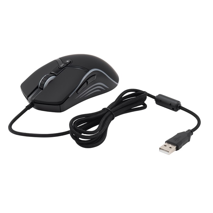 Мышь Acer OMW144 черный оптическая (3200dpi) USB (7but) - фото 51512528