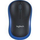 Мышь Logitech M186 черный/синий оптическая (1000dpi) беспроводная USB2.0 для ноутбука (2but   102940 - фото 51512692