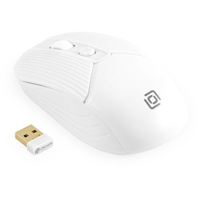 Мышь Оклик 509MW white белый оптическая (1600dpi) беспроводная USB (4but)