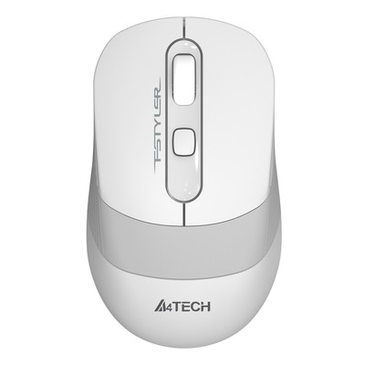 Мышь A4Tech Fstyler FG10S белый/серый оптическая (2000dpi) silent беспроводная USB для ноут   102944