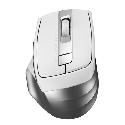 Мышь A4Tech Fstyler FG35, серебристо-белая, оптическая, 2000 dpi, беспроводная, USB, 6 кнопок