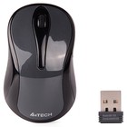 Мышь A4Tech G3-280N серый оптическая (1200dpi) беспроводная USB для ноутбука (3but) - Фото 2