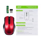 Мышь Acer OMR032 черный/красный оптическая (1600dpi) беспроводная USB (3but) - фото 51513054 Мышь Acer OMR032 черный/красный оптическая (1600dpi) беспроводная USB (3but) - фото 51513054