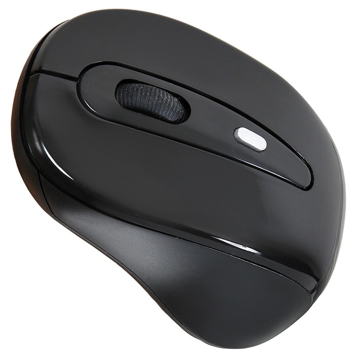 Мышь Оклик 435MW черный оптическая (1600dpi) беспроводная USB для ноутбука (4but) - фото 51513099
