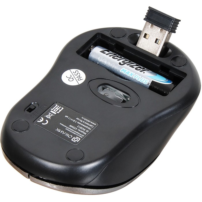 Мышь Оклик 435MW черный/серый оптическая (1600dpi) беспроводная USB для ноутбука (4but) - фото 51513107