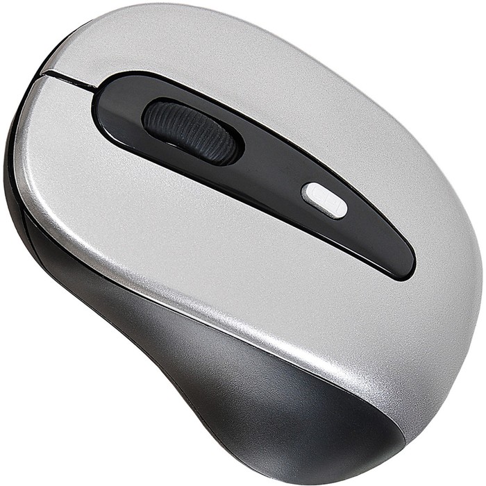 Мышь Оклик 435MW черный/серый оптическая (1600dpi) беспроводная USB для ноутбука (4but) - фото 51513109