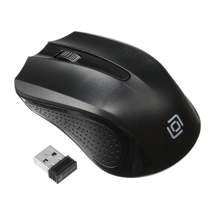 Мышь Оклик 485MW черный оптическая (1600dpi) беспроводная USB для ноутбука (3but) - фото 51513139