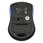 Мышь Оклик 485MW черный/синий оптическая (1000dpi) беспроводная USB для ноутбука (3but) - фото 51513161