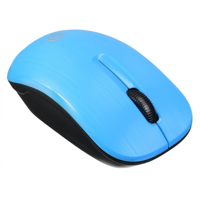 Мышь Оклик 525MW черный/голубой оптическая (1000dpi) беспроводная USB для ноутбука (3but) - фото 51513228
