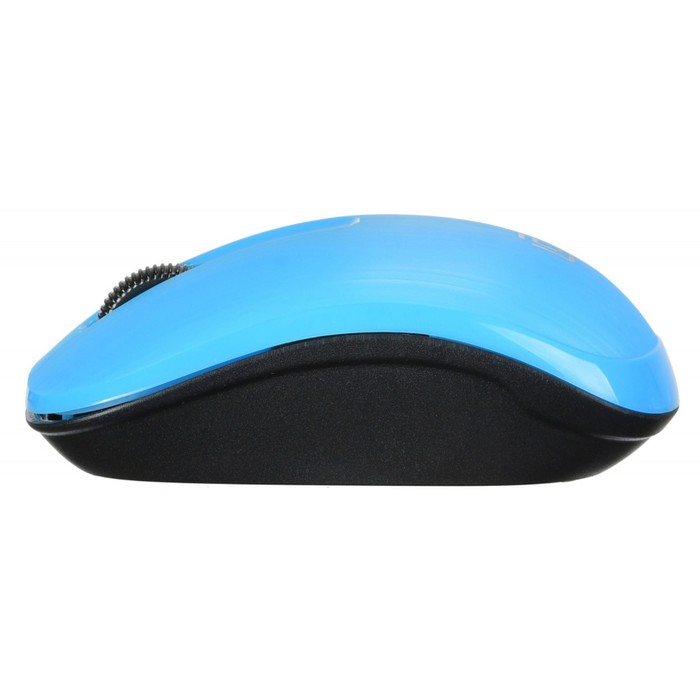 Мышь Оклик 525MW черный/голубой оптическая (1000dpi) беспроводная USB для ноутбука (3but) - фото 51513229
