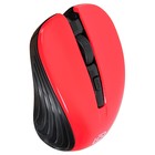 Мышь Оклик 545MW черный/красный оптическая (1600dpi) беспроводная USB для ноутбука (4but) - фото 9782936