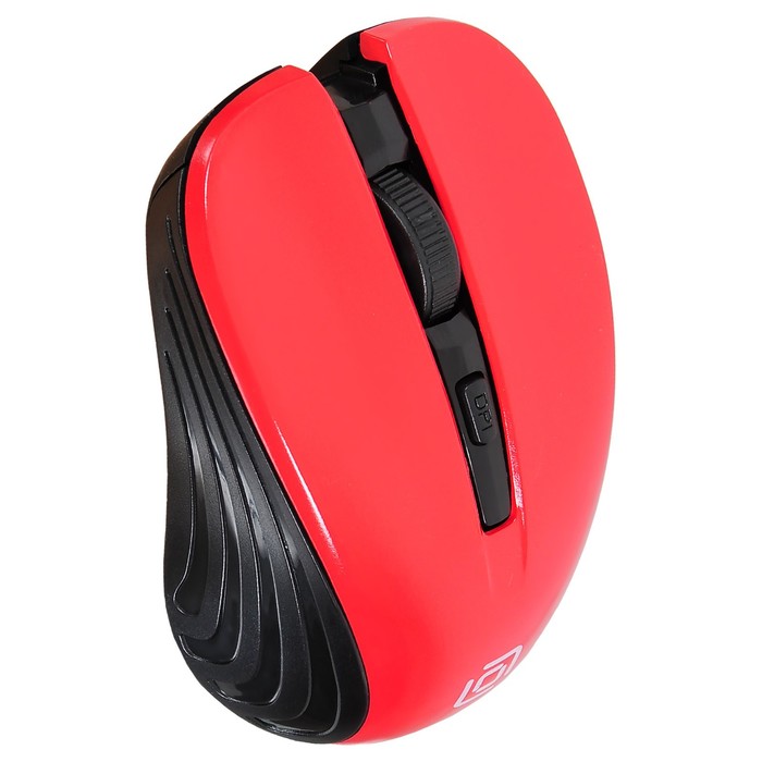 Мышь Оклик 545MW черный/красный оптическая (1600dpi) беспроводная USB для ноутбука (4but) - фото 51513248