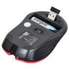 Мышь Оклик 545MW черный/красный оптическая (1600dpi) беспроводная USB для ноутбука (4but) - фото 9782938