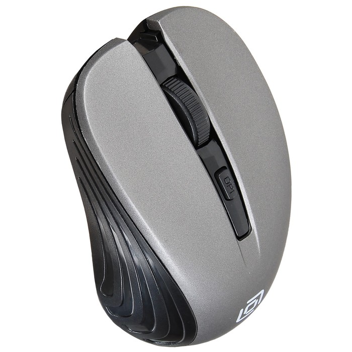 Мышь Оклик 545MW черный/серый оптическая (1600dpi) беспроводная USB для ноутбука (4but) - фото 51513259
