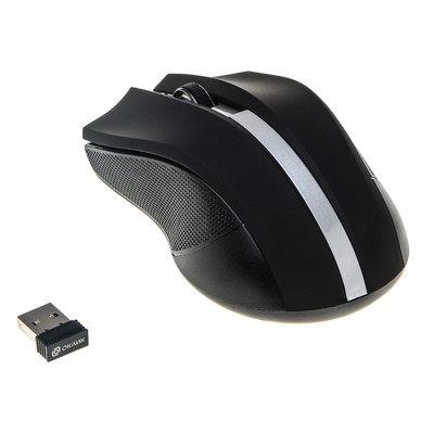 Мышь Оклик 615MW черный/серебристый оптическая (1200dpi) беспроводная USB для ноутбука (3bu   102945