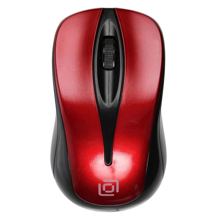 Мышь Оклик 675MW черный/красный оптическая (1200dpi) беспроводная USB для ноутбука (3but) - Фото 1