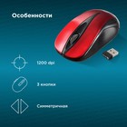 Мышь Оклик 675MW черный/красный оптическая (1200dpi) беспроводная USB для ноутбука (3but) - Фото 3