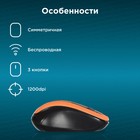 Мышь Оклик 675MW черный/оранжевый оптическая (1200dpi) беспроводная USB для ноутбука (3but)   102945 - Фото 3