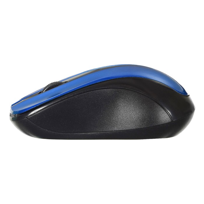 Мышь Оклик 675MW черный/синий оптическая (1200dpi) беспроводная USB для ноутбука (3but) - фото 51525118