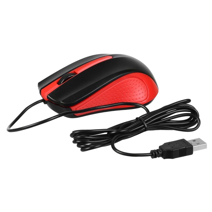 Мышь Acer OMW012 черный/красный оптическая (1200dpi) USB (3but) - фото 51525268