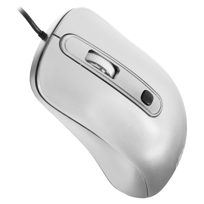 Мышь Оклик 155M серебристый оптическая (1600dpi) USB (4but) - фото 51525322
