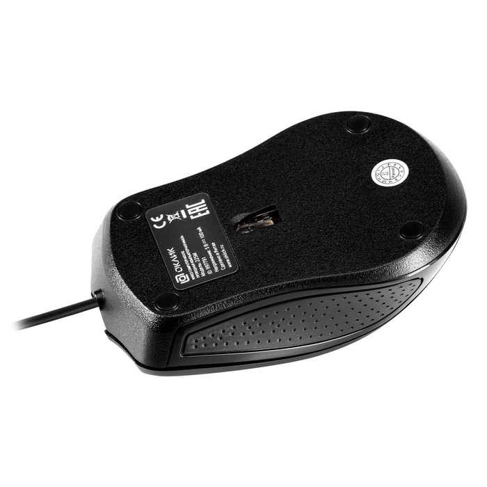 Мышь Оклик 225M черный оптическая (1200dpi) USB для ноутбука (3but) - фото 51525361