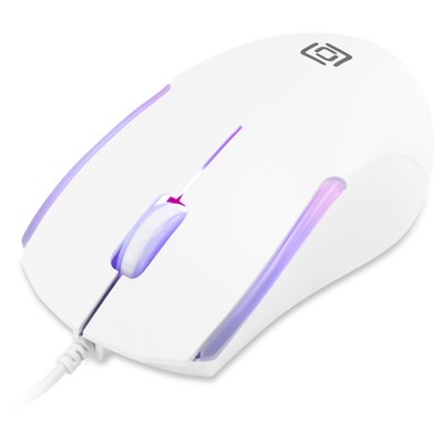 Мышь Оклик 245M белый оптическая (1000dpi) USB (3but)