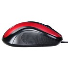 Мышь Оклик 385M черный/красный оптическая (1000dpi) USB для ноутбука (3but) - Фото 7