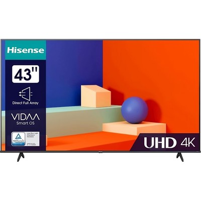 Телевизор LED Hisense 43" 43A6K Frameless черный 4K Ultra HD 60Hz DVB-T DVB-T2 DVB-C DVB-S   1029535