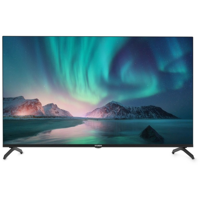 Телевизор LED Hyundai 43" H-LED43BU7006 Android TV Frameless Metal черный 4K Ultra HD 60Hz   1029538 - Фото 1
