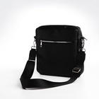 Сумка кросс-боди мужская TEXTURA, на молнии, 3 наружных кармана, 22×6×25.5 см, чёрная - Фото 6
